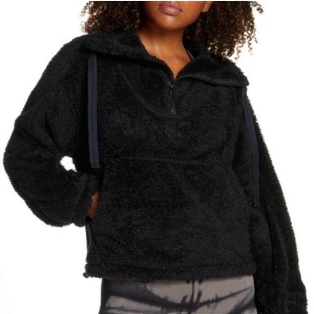 Free People Movement; Black Quarter Zip